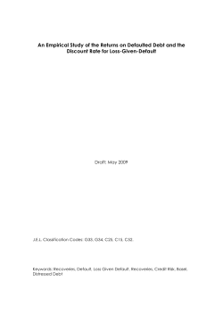 An Empirical Study of the Returns on Defaulted Debt and the