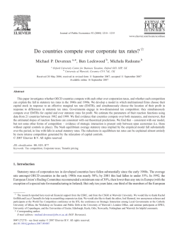 Do countries compete over corporate tax rates?