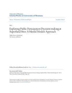 Exploring Public Participation Decision