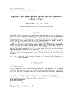 Polynomial time approximation schemes for class