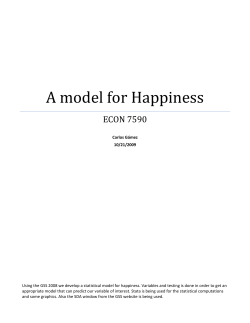 A model for Happiness