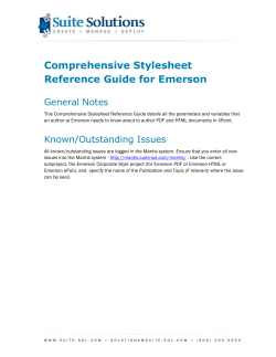 Emerson Comprehensive Stylesheet Reference