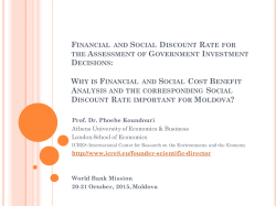 FINANCIAL AND SOCIAL DISCOUNT RATE FOR THE