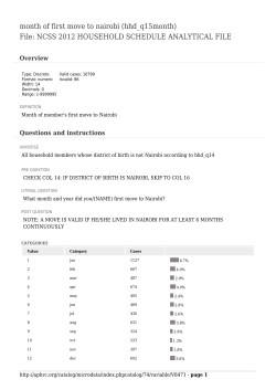 month of first move to nairobi (hhd_q15month) File: NCSS