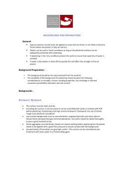BACKGROUNDS AND PREPARATIONS General: Gypsum plasters