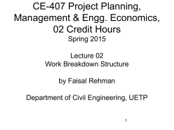 Lecture 2: WBS, Kaizen