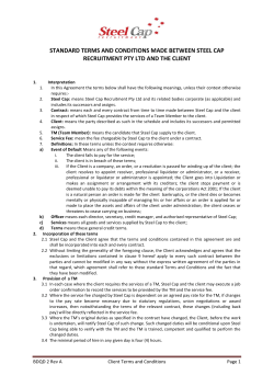 Client Terms and Conditions