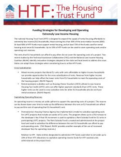 1. Funding Strategies for Developing and Operating ELI Housing