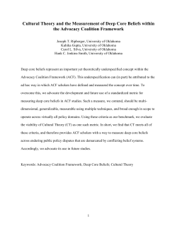 Cultural Theory and the Measurement of Deep Core Beliefs within