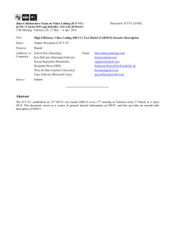 HM15 - Test Model 15 Encoder Description