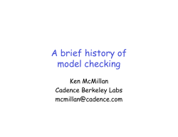 A brief history of model checking