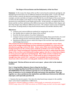 The Shape of Ocean Basins and the Bathymetry of the Sea Floor