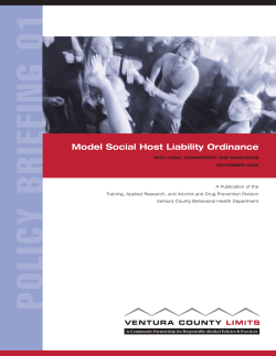 Model Social Host Liability Ordinance