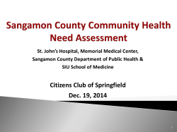 Sangamon County Community Health Need Assessment