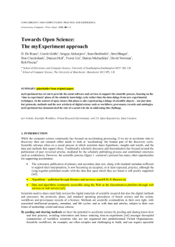 Accelerating Time to Experiment: Sharing Methods