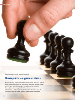 Duna&uacute;jv&aacute;ros &ndash; a game of chess
