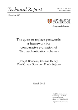 The quest to replace passwords: a framework for comparative