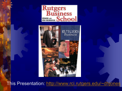 The Part-time MBA Program