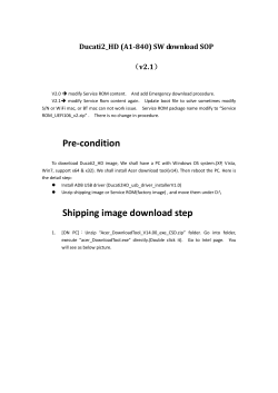 Ducati2_HD SW procedure v2.1