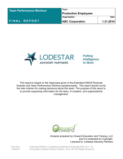 TPW Example Report - Lodestar Advisory Partners