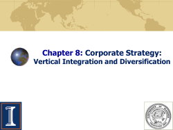 Vertical Integration and Diversification