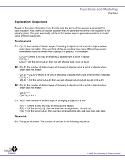 Sequences - UNT Math
