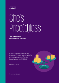 She`s Price(d)less: The economics of the gender pay gap