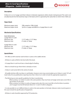 Blow-In Card Specifications (Magazine