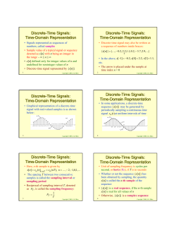Discrete-Time Signals: Time-Domain Representation Discrete