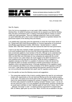 Dear Ms. Nygren, First of all, let me congratulate you to next week`s