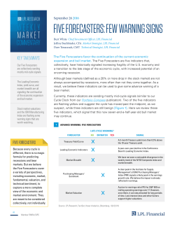 five forecasters: few warning signs