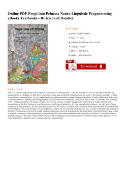 Online PDF Frogs into Princes: Neuro Linguistic
