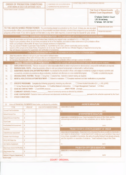 Order of Probation Conditions