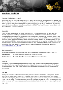 Newsletter June 2014 - Wild Things