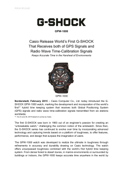 Casio Release World`s First G-SHOCK That Receives both of GPS