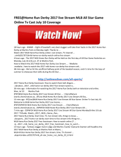 FREE@Home Run Derby 2017 live Stream MLB All