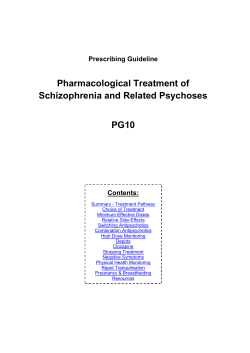 Schizophrenia and related psychoses