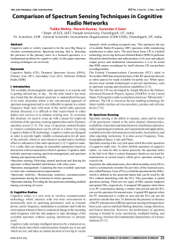 Comparison of Spectrum Sensing Techniques in Cognitive Radio