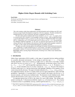 Higher-Order Regret Bounds with Switching Costs