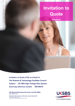ITQ Invitation to Quote questions