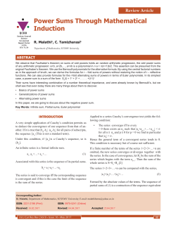 Power Sums Through Mathematical Induction