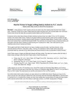 Harris Teeter to begin selling lottery tickets in NC stores