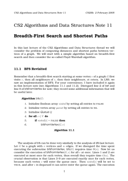 Breadth-First Search and Shortest Paths