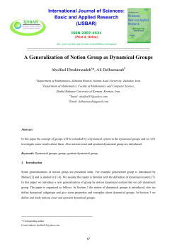 A Generalization of Notion Group as Dynamical Groups