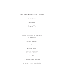 First Order Markov Decision Processes