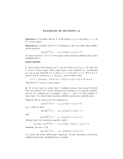 EXAMPLES OF SECTIONS 4.2 Question 1. Consider the set V of all