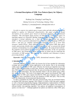 A Formal Description of XML Tree Pattern Query for XQuery