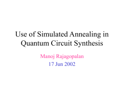 Use of Simulated Annealing in Quantum Circuit Synthesis