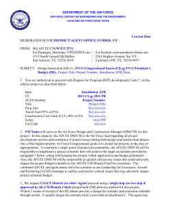 Official Memorandum Template - Whole Building Design Guide