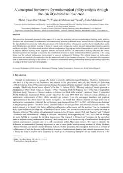 A conceptual framework for mathematical ability analysis through